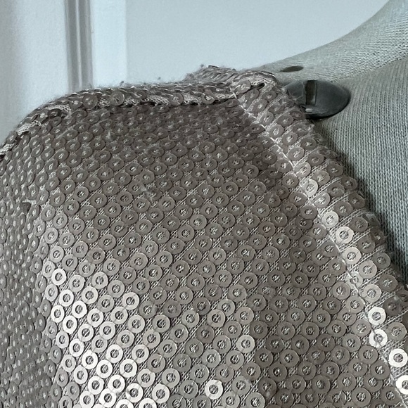 SOLD****FREE PEOPLE METALLIC DRENCHED SEQUIN MINI DRESS ROSEGOLD COMBO - Picture 8 of 13